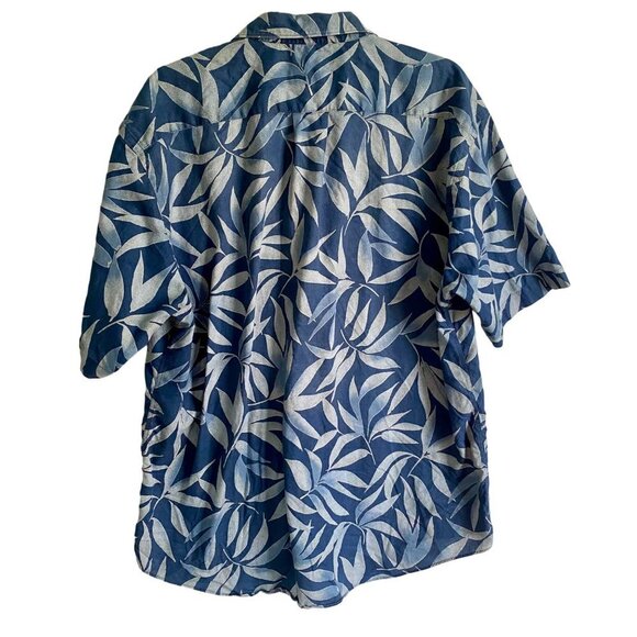 Cotton Reel Short Sleeve Shirt Casual Button Down Tropical Cotton Men's Large - Picture 5 of 8